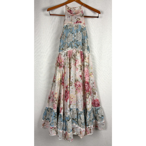 Zimmermann Dresses & Skirts - Zimmermann/Anthropologie Meadowsweet Maxi Dress Pastel Floral W s Sz 2 Silk/Ctn